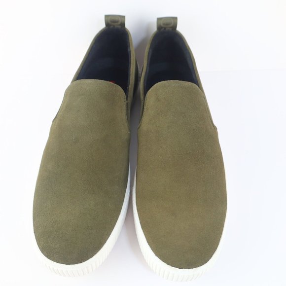 Hugo Boss Men's Zero Slip on Suede Sneakers 10 US Dark Green- 0093, 0096 - Picture 2 of 10